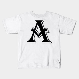 Black letter A in vintage style Kids T-Shirt